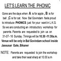 Phonic notice